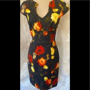 Black Helo Form fitting flower dress-Sale Today!